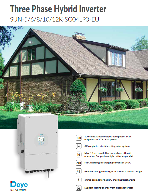 DEYE 12KW 3-Phase Inverter DEYE 12KW 3-Phase Inverter